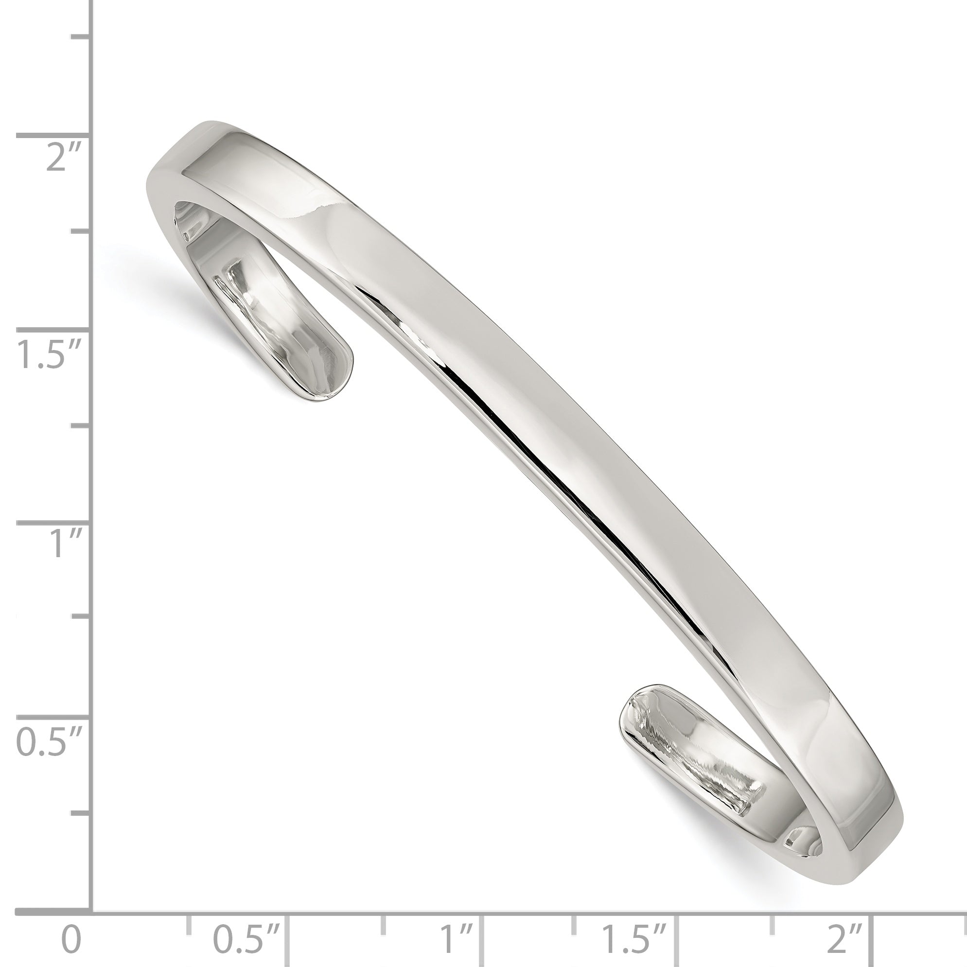 Sophia Jewelers Sterling Silver 925 Women's Cuff Bracelet with Engravable Polished Finish