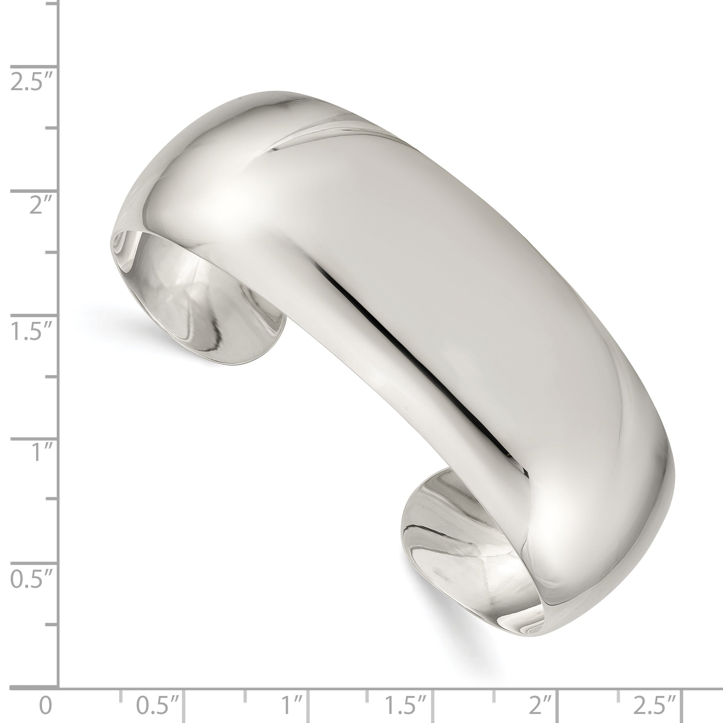 Sterling Silver 21mm Cuff Bangle