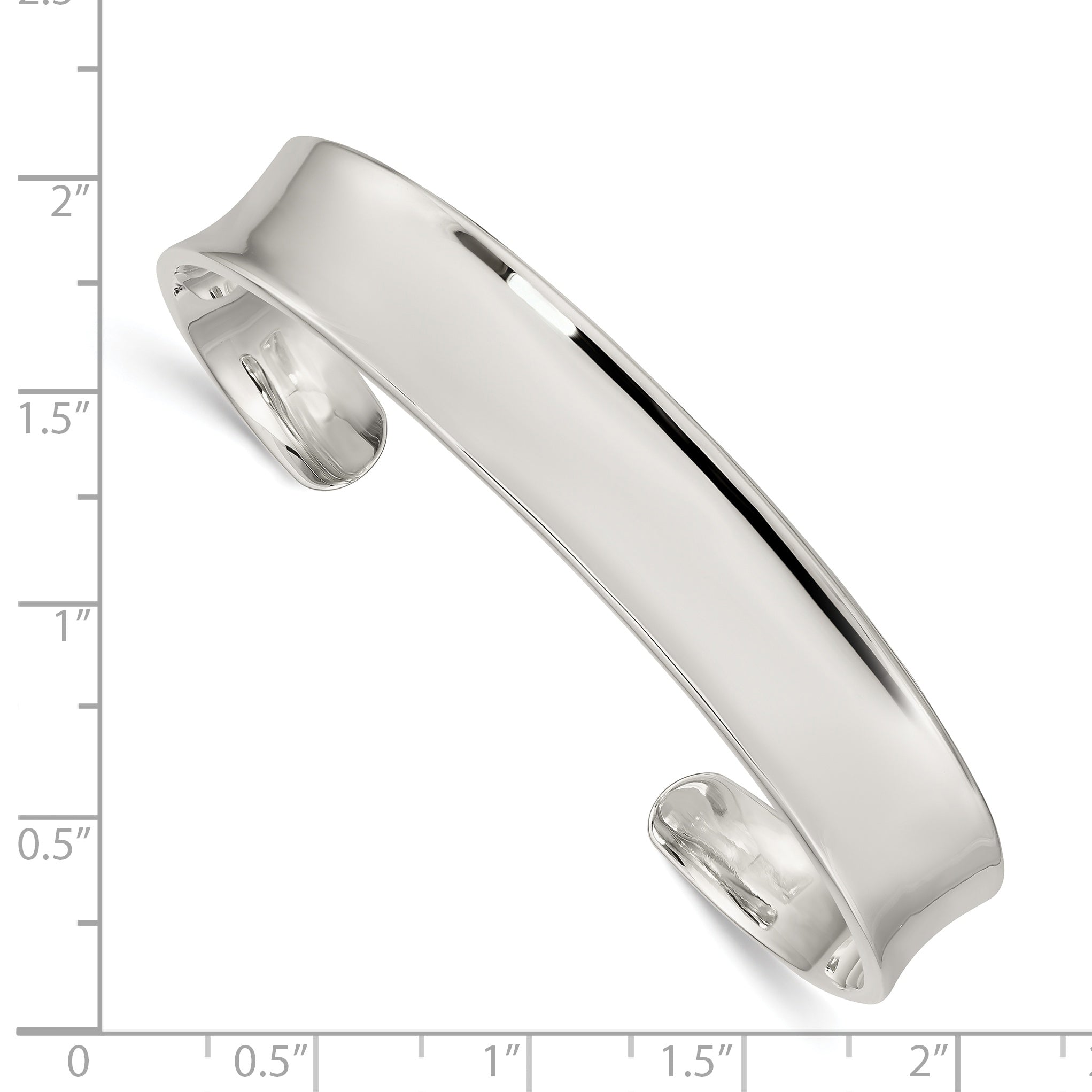 Sterling Silver 10mm Cuff Bangle