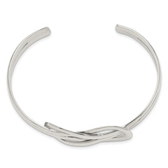 Sophia Jewelers Sterling Silver 925 Knot Cuff Bangle with Polished Finish