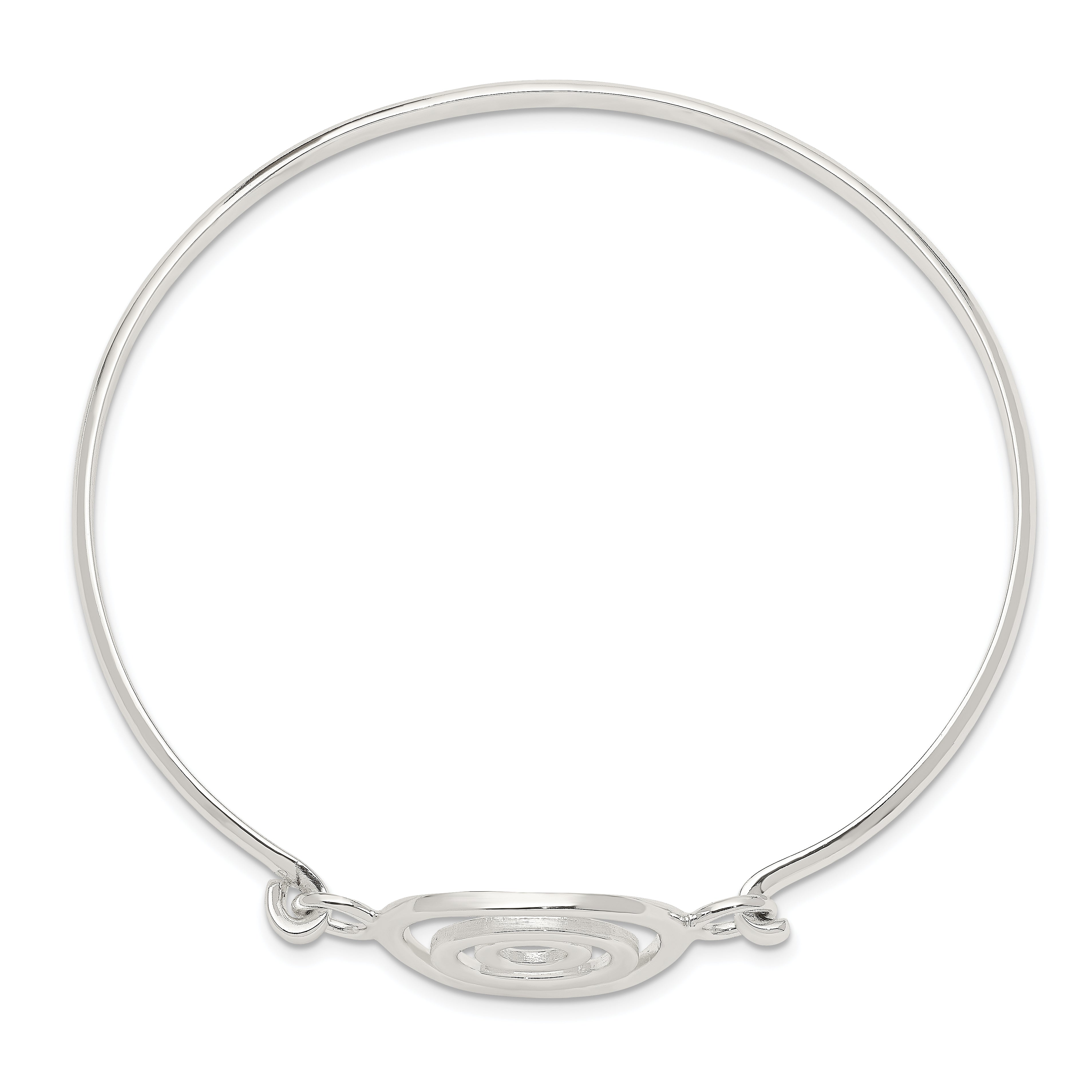 Sterling Silver Mutli-circle Bangle Bracelet