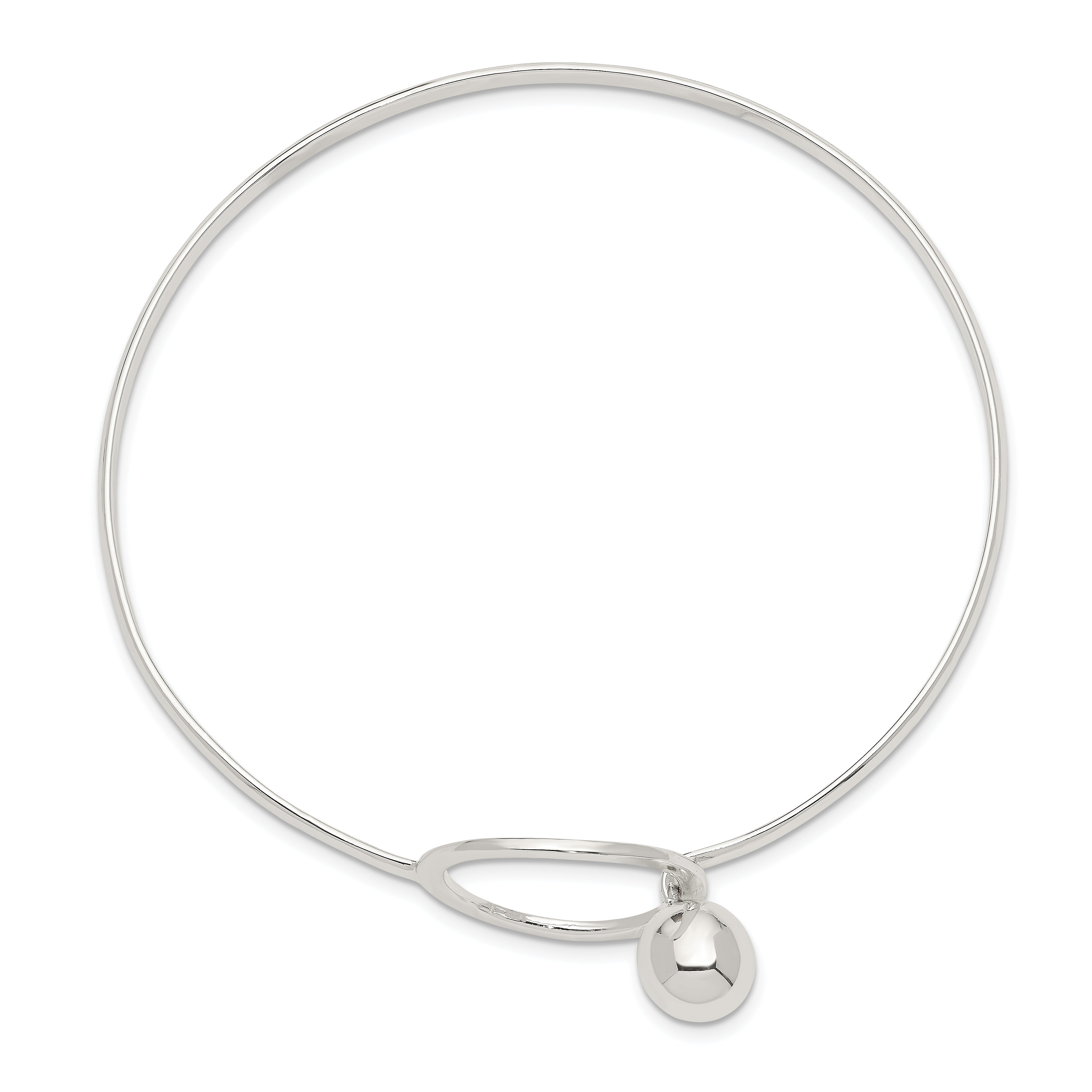 Sterling Silver Circle Bangle Bracelet