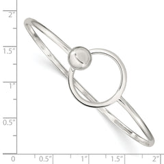 Sterling Silver Circle Bangle Bracelet