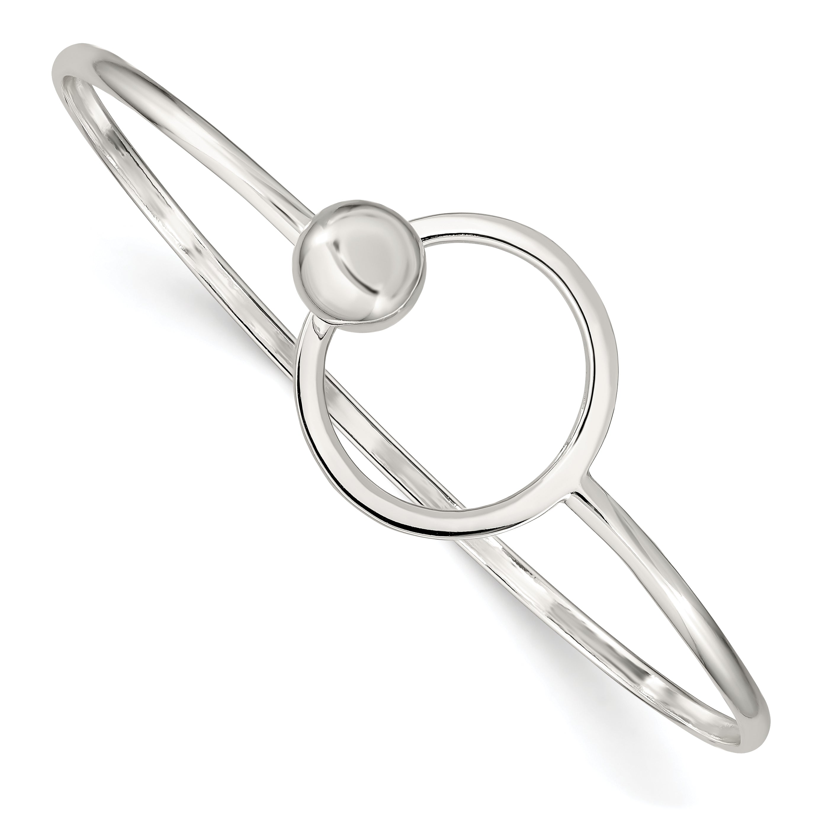 Sterling Silver Circle Bangle Bracelet