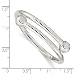 Sterling Silver Polished Flexible Baby Bangle Bracelet