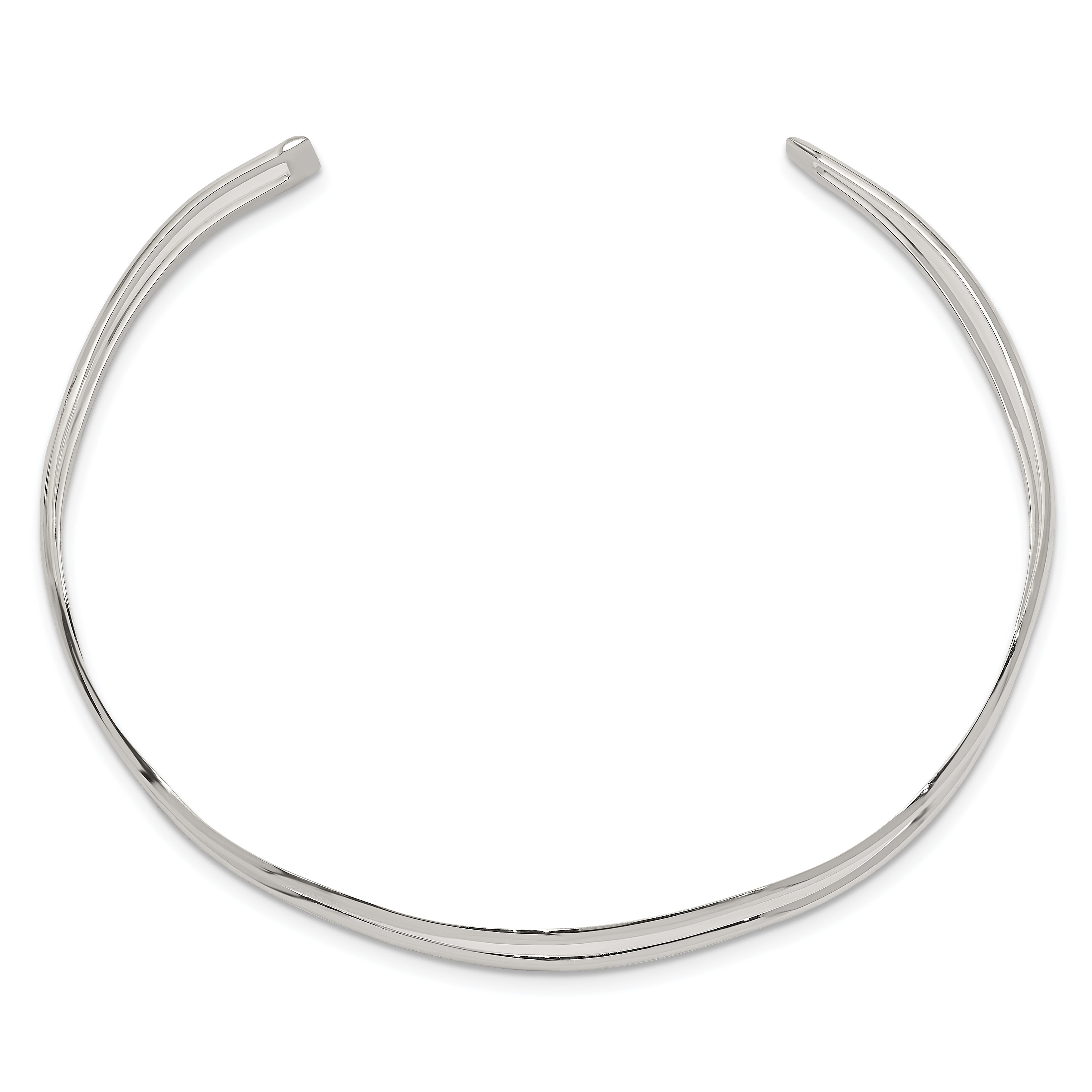 Sterling Silver 2-strand Wavy Cuff Bangle