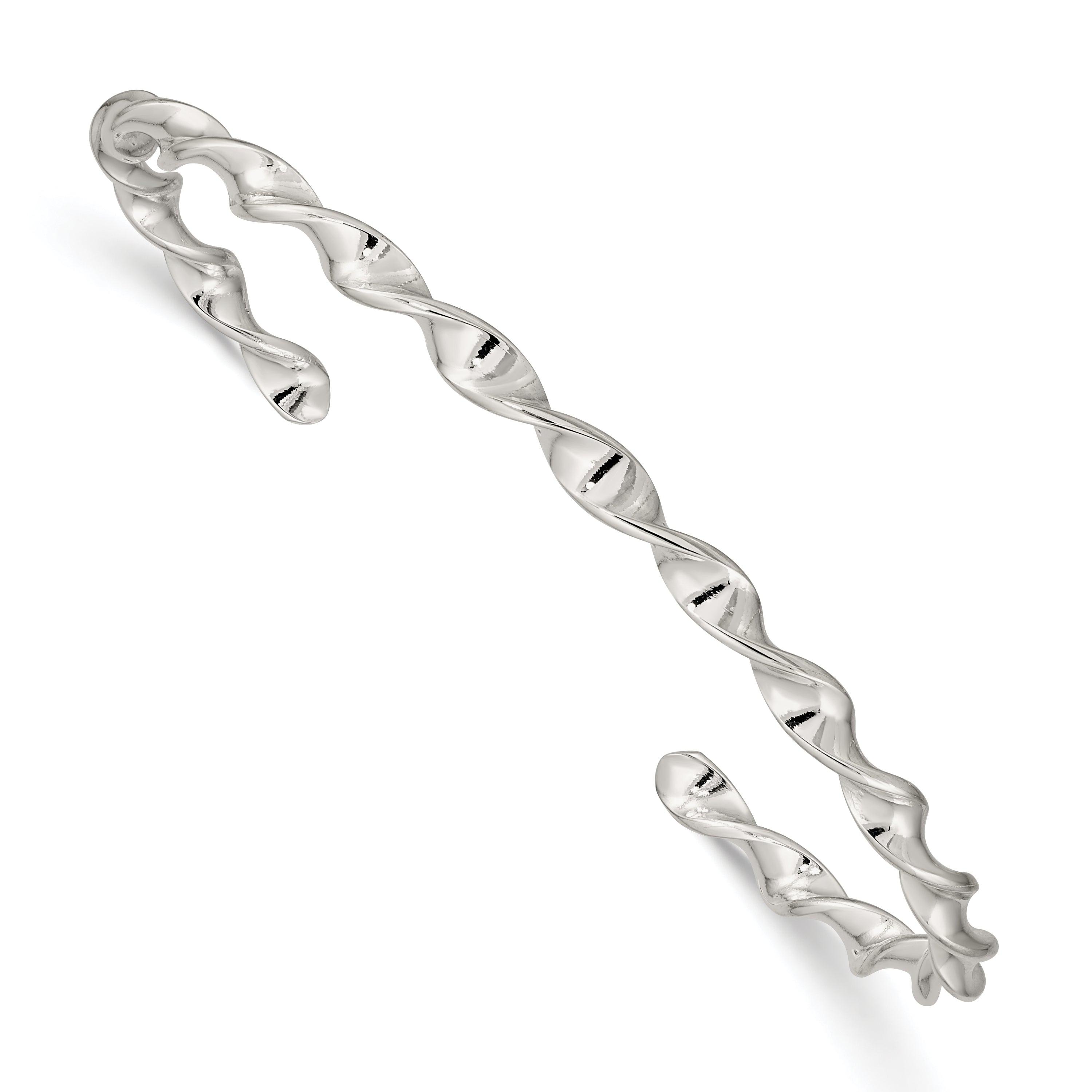 Sterling Silver Twist Cuff Bangle