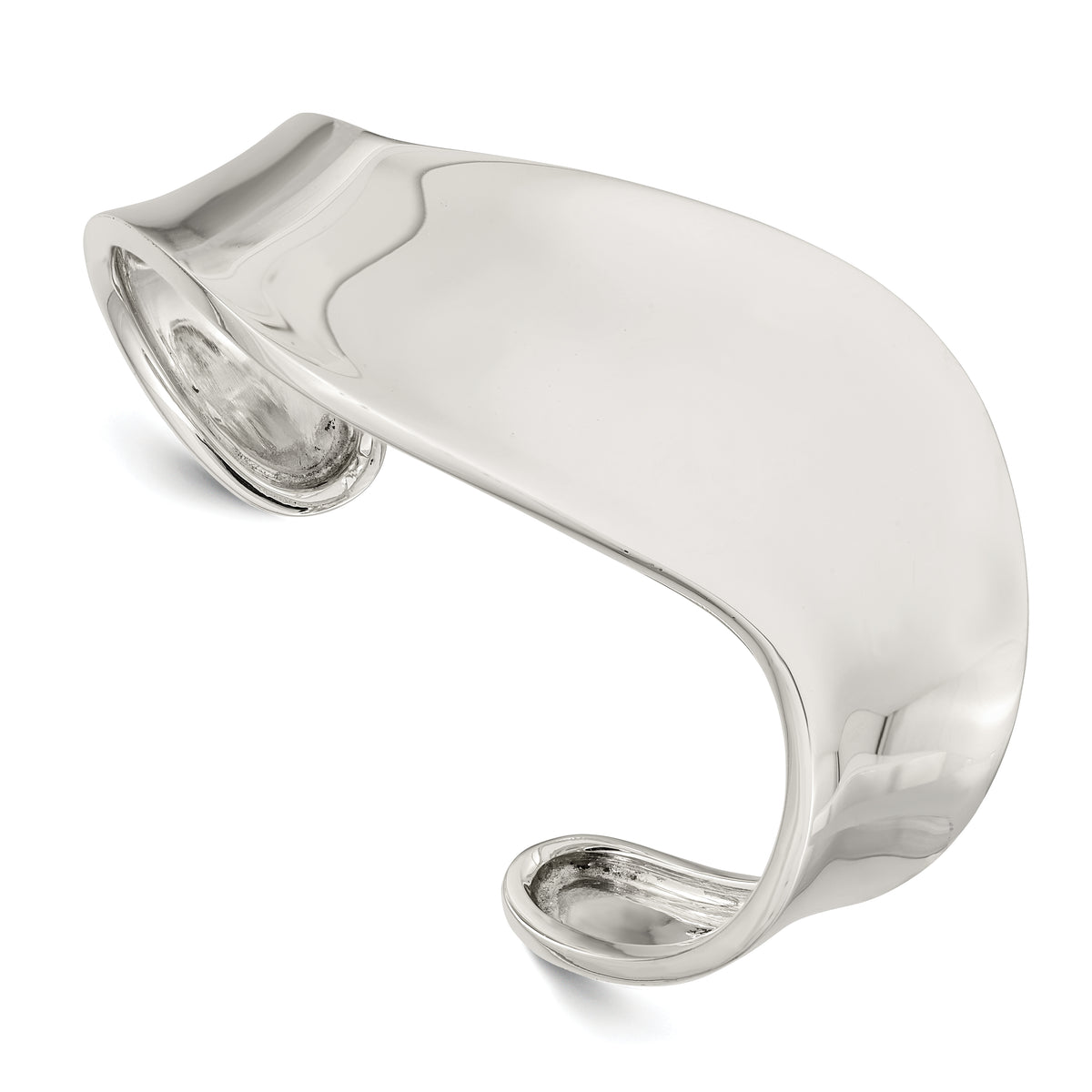 Sterling Silver Wave Cuff Bangle