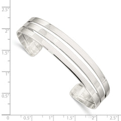 Sterling Silver Polished Cuff Bangle