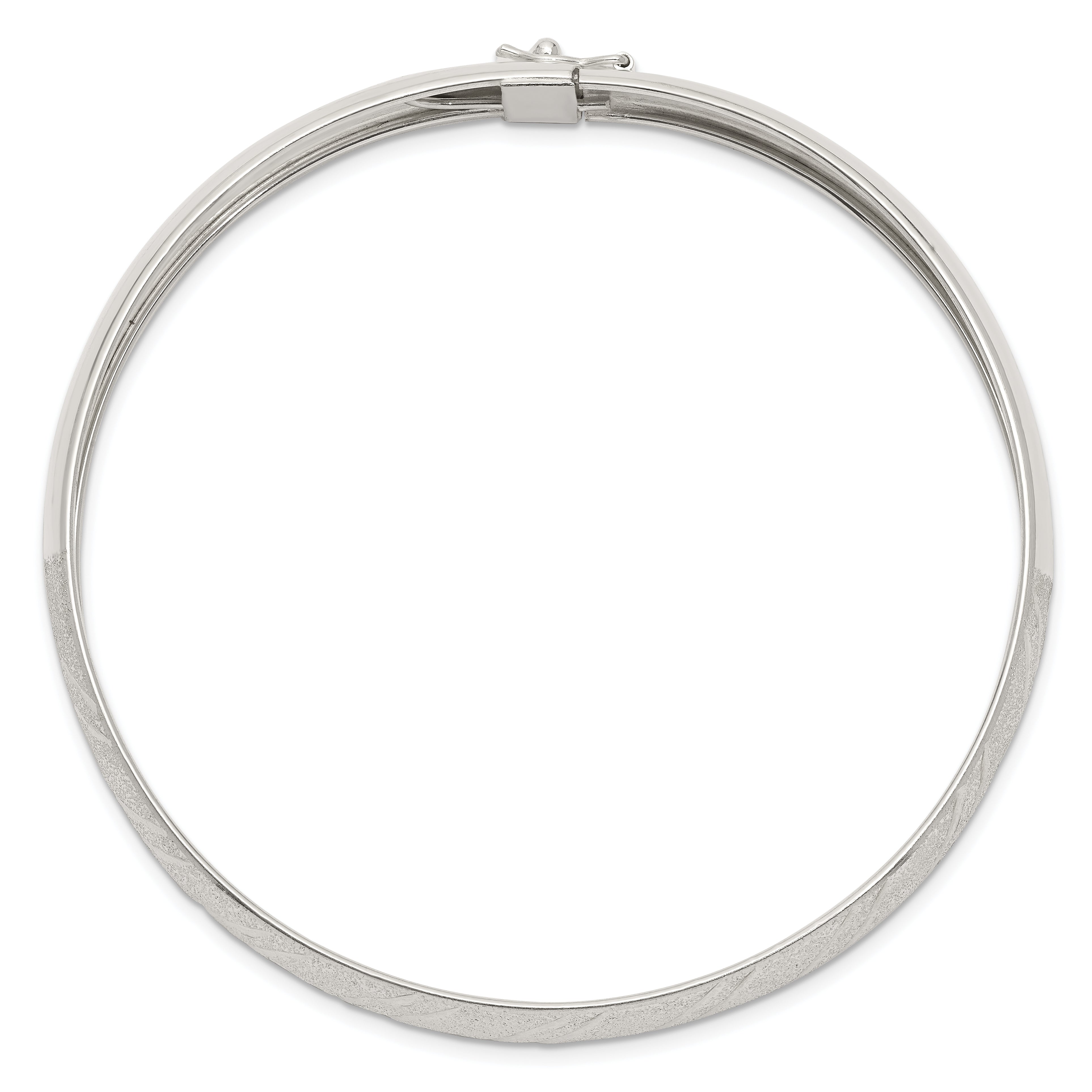 Sterling Silver 10.5mm Polished D/C Flexible Bangle