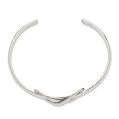 Sterling Silver Polished Infinity Cuff Bangle