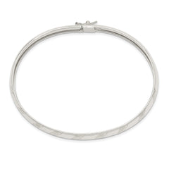 Sterling Silver 7mm Diamond-cut Flexible Bangle