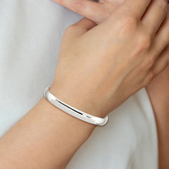 Sterling Silver 8mm Polished Flexible Bangle