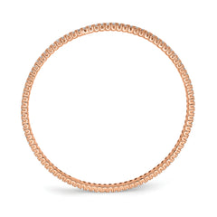 Sterling Shimmer Sterling Silver Rose-tone Flash Rose Gold-plated 93 Stone CZ Bangle Bracelet