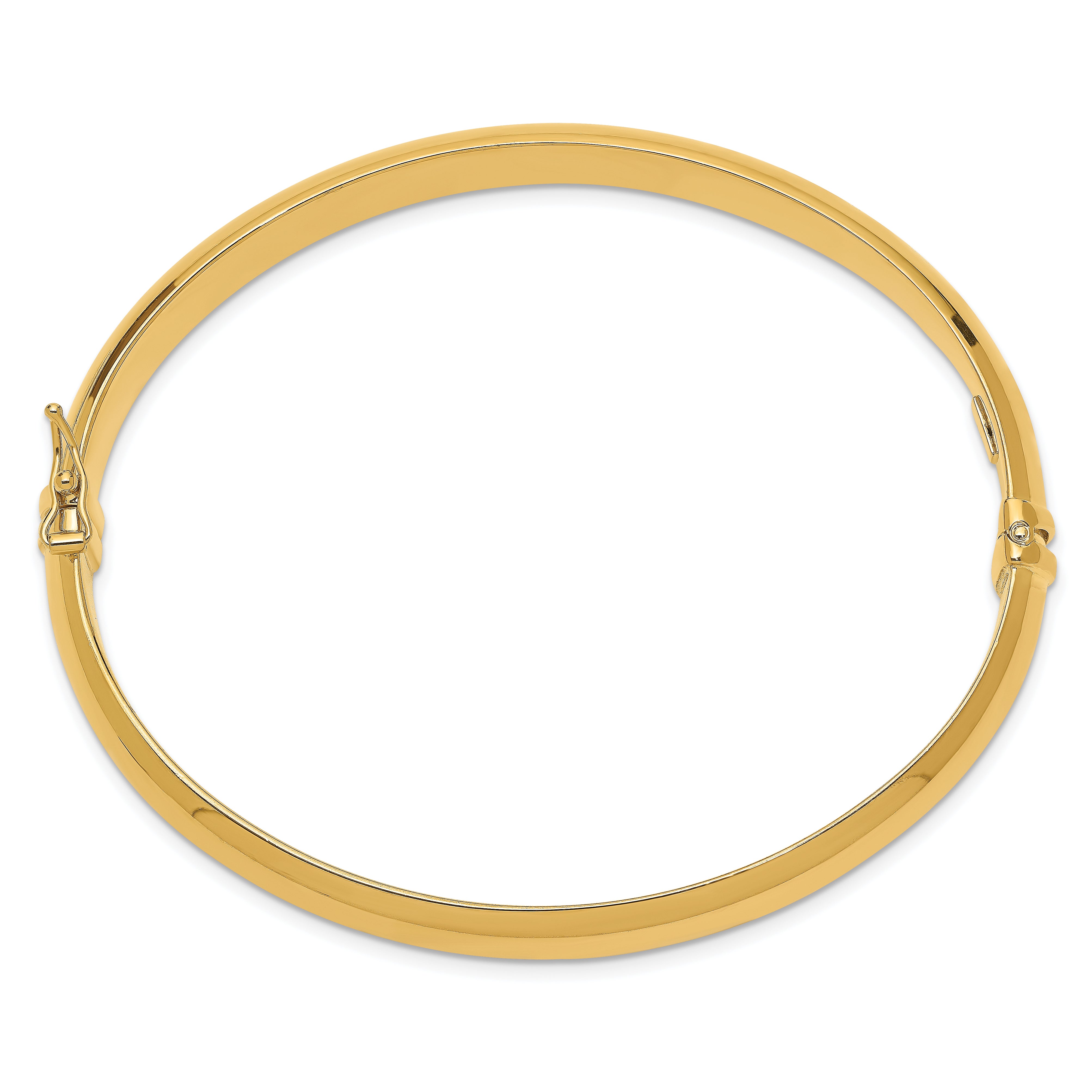 Sterling Silver Gold-plated 8mm Hinged Bangle