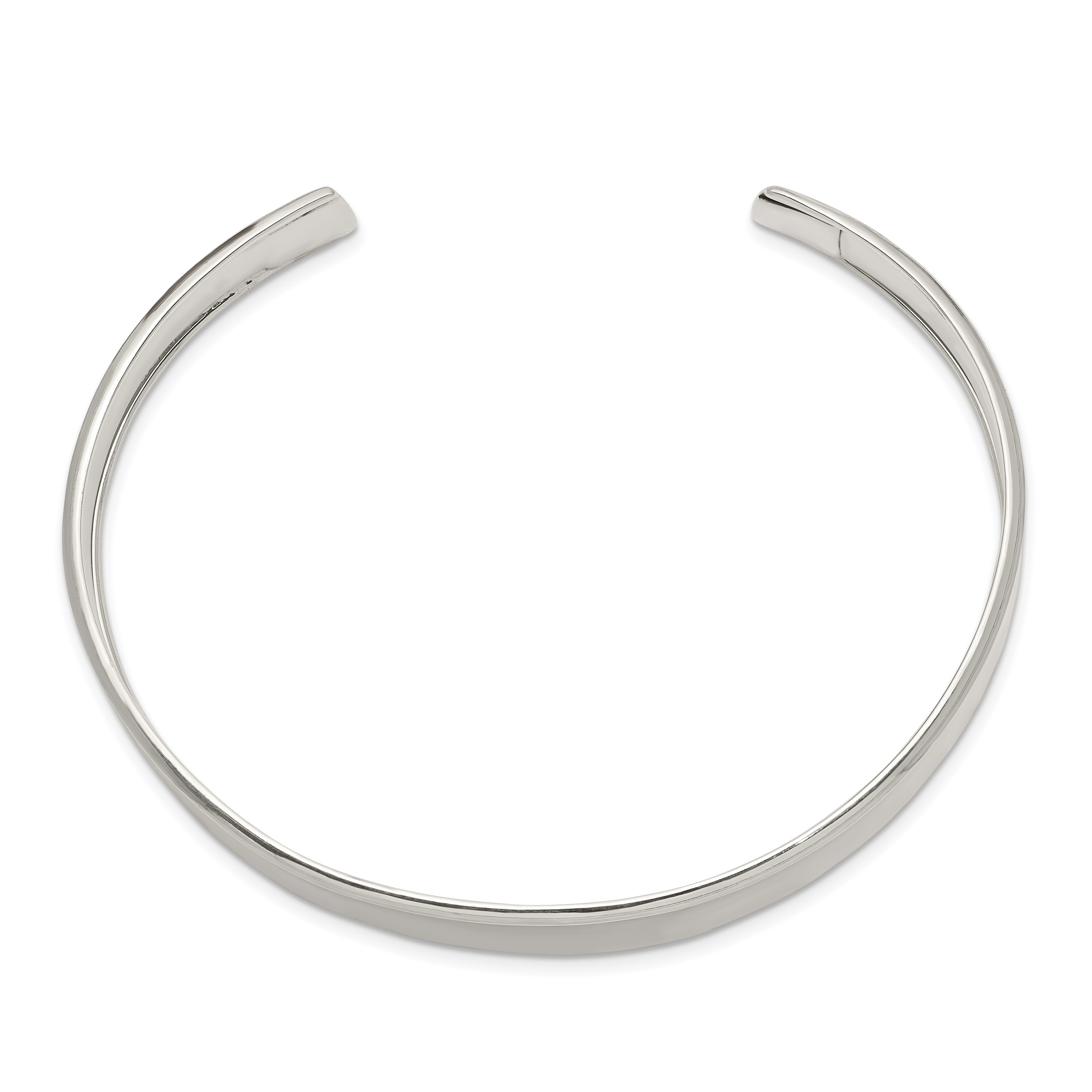 Sterling Silver Concave Cuff Bangle