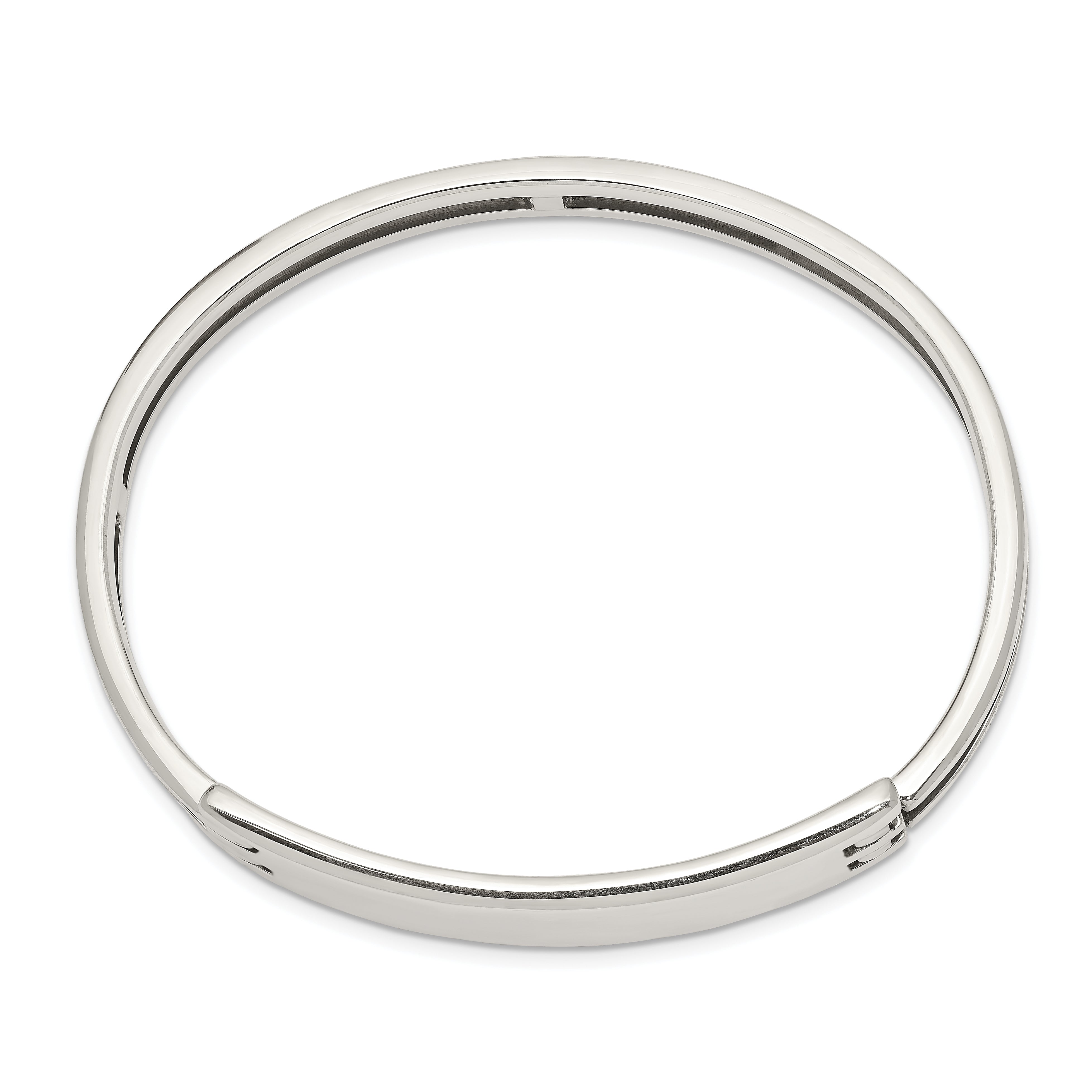 Sterling Silver ID Hinged Bangle