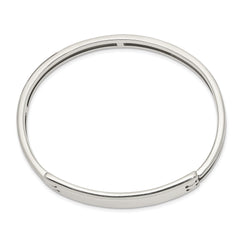 Sterling Silver ID Hinged Bangle