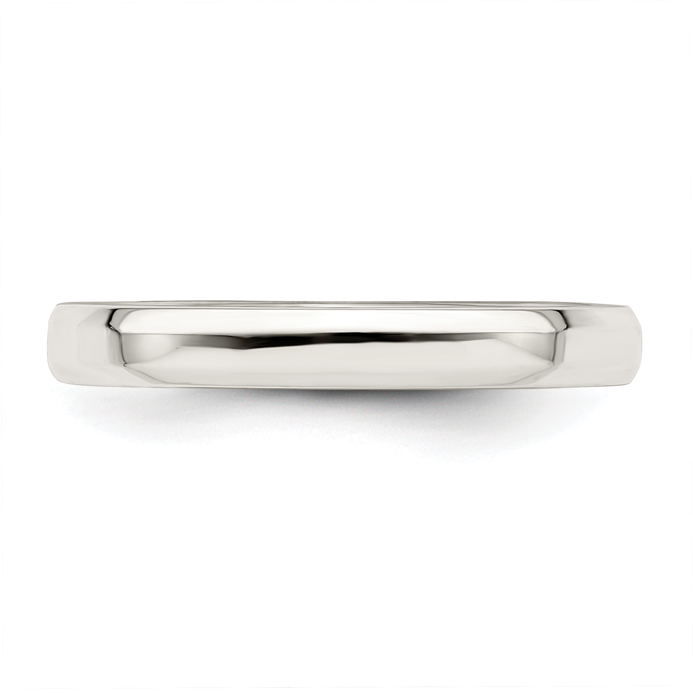 Sterling Silver 3mm Beveled Edge Size 4 Band