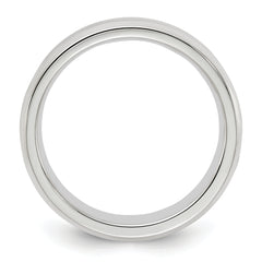 Sterling Silver 5mm Beveled Edge Size 4 Band