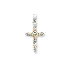Sterling Silver & 12K Cross Necklace