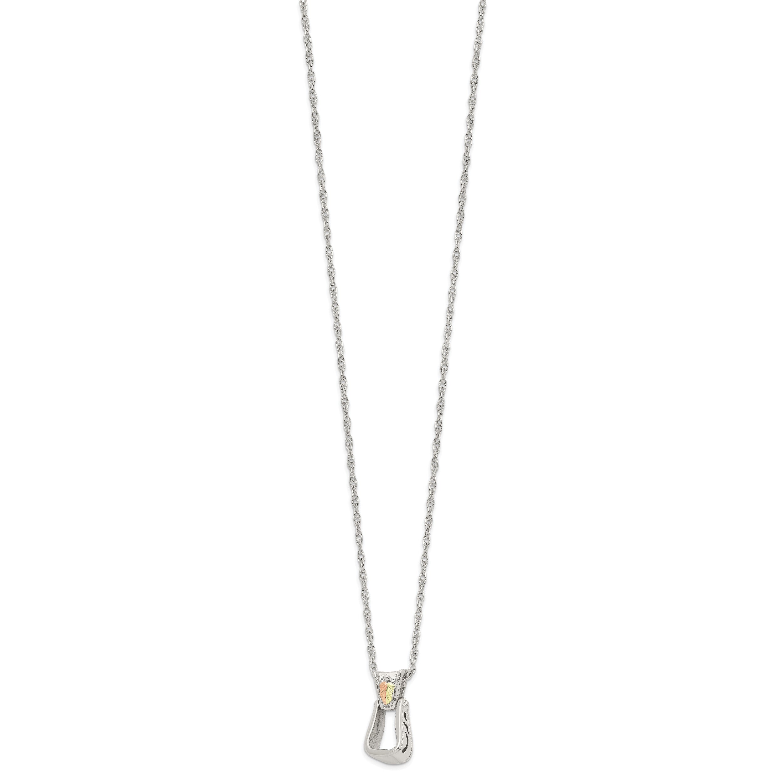 Landstrom's Sterling Silver Necklace with 12K Gold Accents and Antique Finish