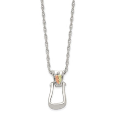 Landstrom's Sterling Silver Necklace with 12K Gold Accents and Antique Finish