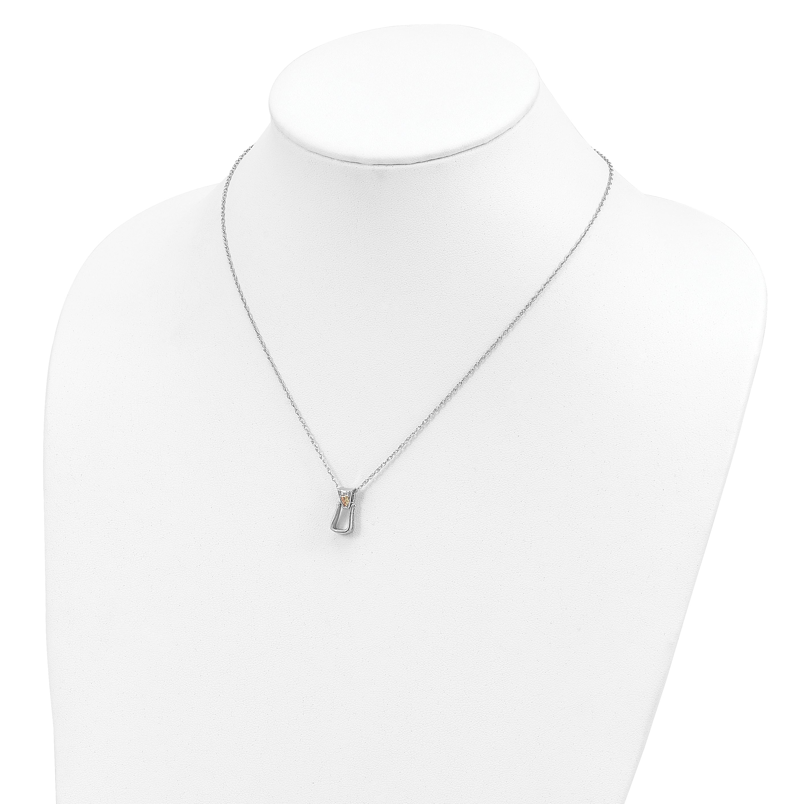 Landstrom's Sterling Silver Necklace with 12K Gold Accents and Antique Finish