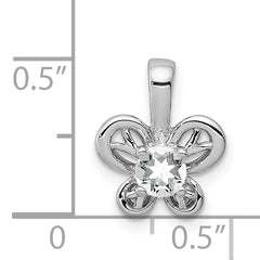 Sophia Jewelers 925 Sterling Silver White Topaz April Birthstone Pendant Rhodium-Plated