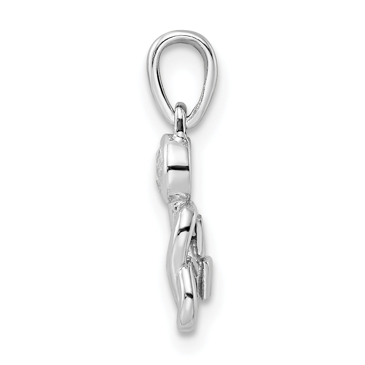 Sterling Silver Rhodium-plated White Topaz Infinity Birthstone Pendant