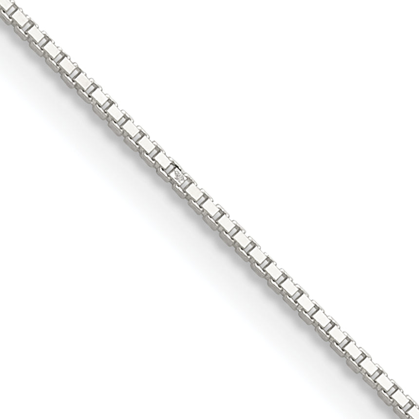 Sterling Silver .8mm 8 Sided Diamond-cut Box Chain