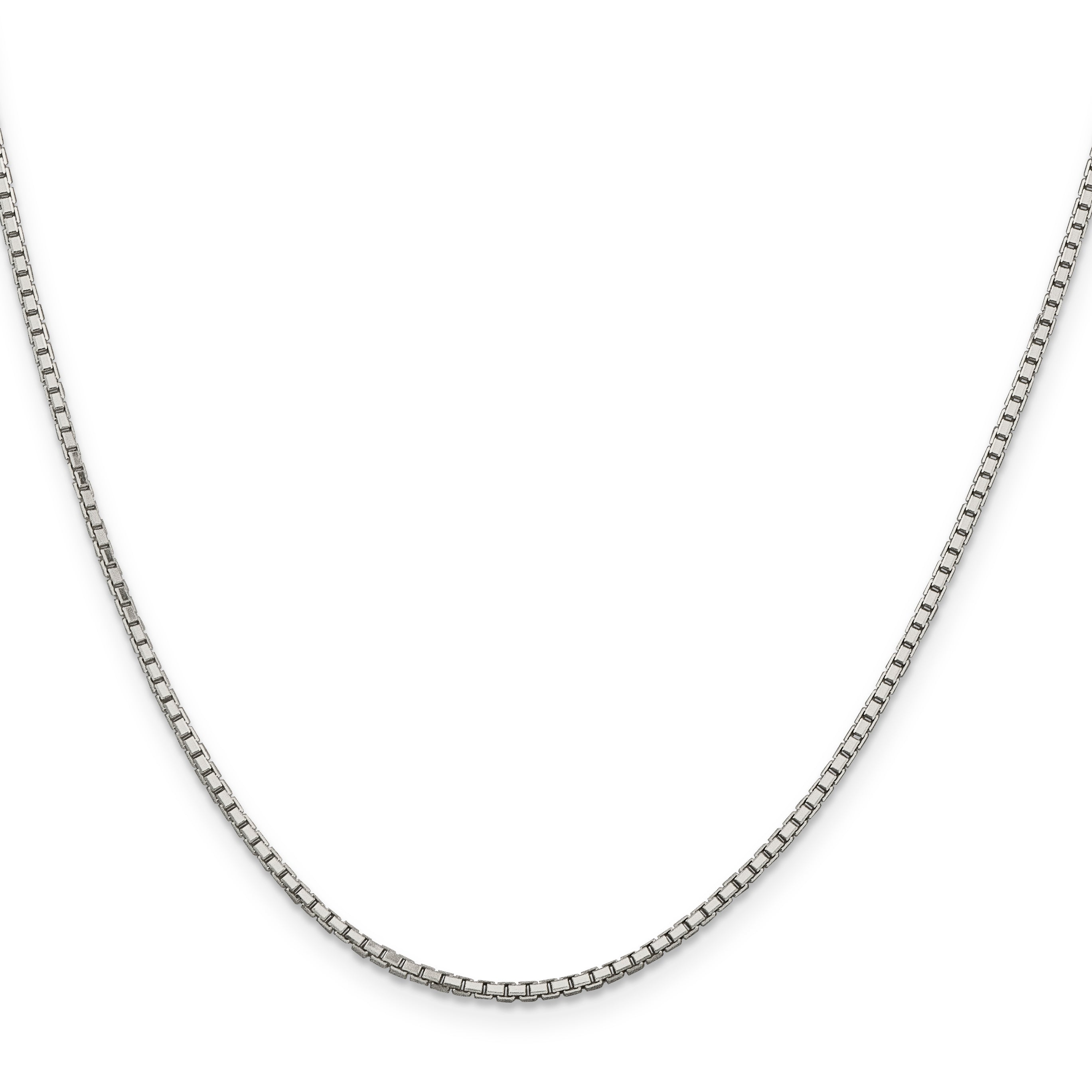 Sterling Silver 1.7mm 8 Sided Diamond-cut Box Chain