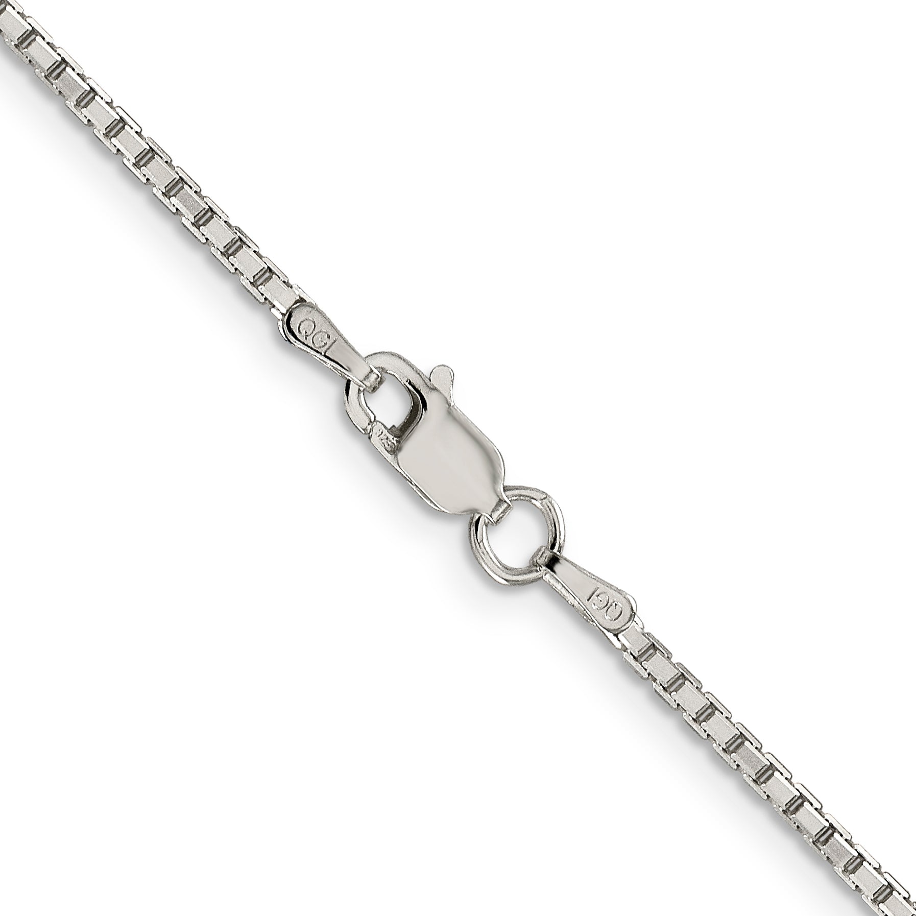 Sterling Silver 1.7mm 8 Sided Diamond-cut Box Chain