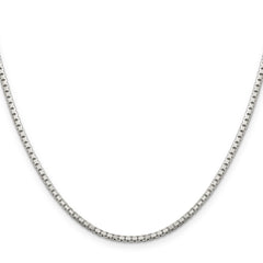 Sterling Silver 2mm 8 Sided Diamond-cut Box Chain