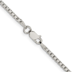 Sterling Silver 2mm 8 Sided Diamond-cut Box Chain