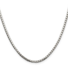 Sterling Silver 2.5mm 8 Sided Diamond-cut Box Chain