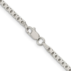 Sterling Silver 2.5mm 8 Sided Diamond-cut Box Chain