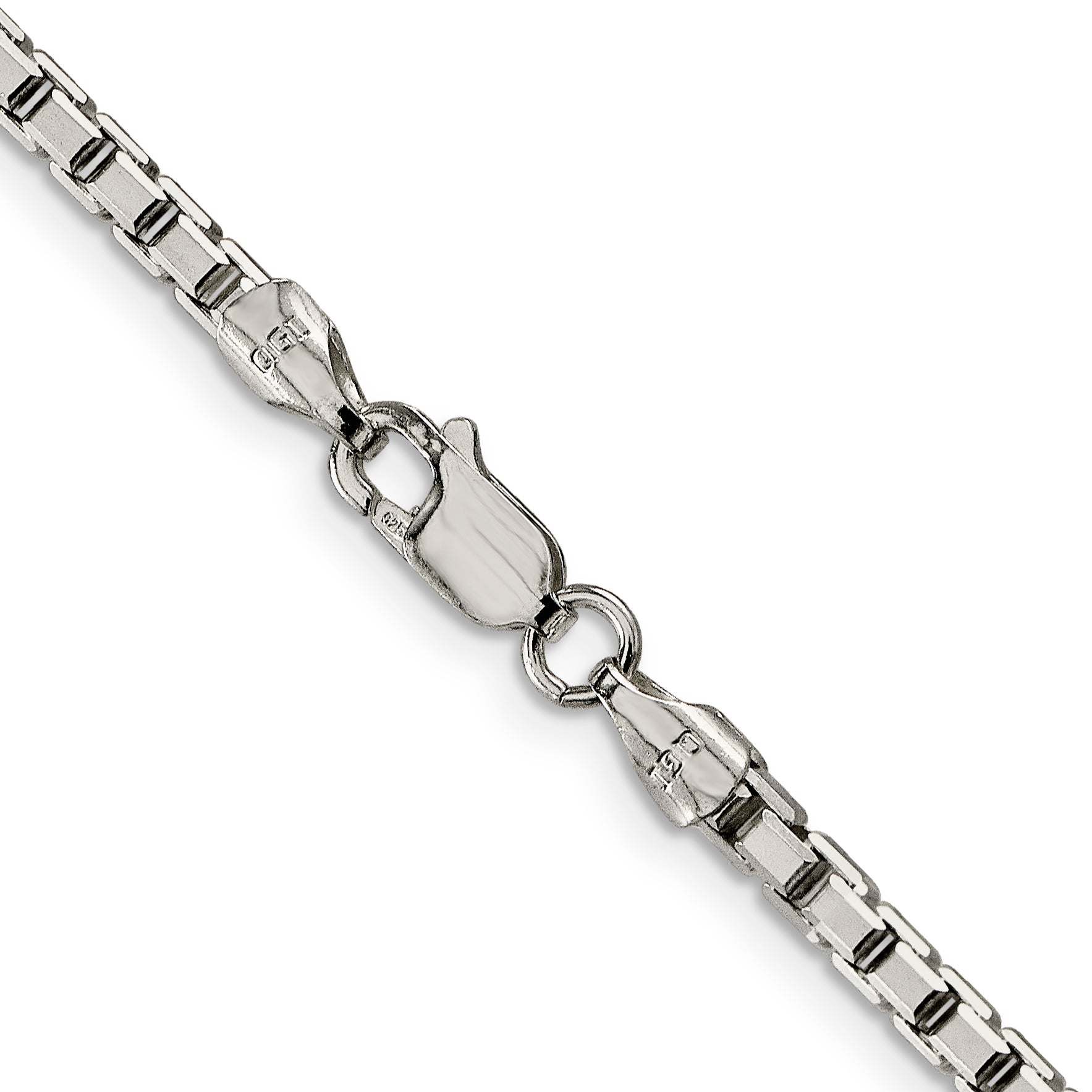 Sterling Silver 3.2mm 8 Sided Diamond-cut Box Chain