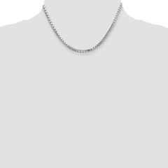 Sterling Silver 3.2mm 8 Sided Diamond-cut Box Chain