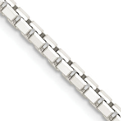 Sterling Silver 3.2mm 8 Sided Diamond-cut Box Chain