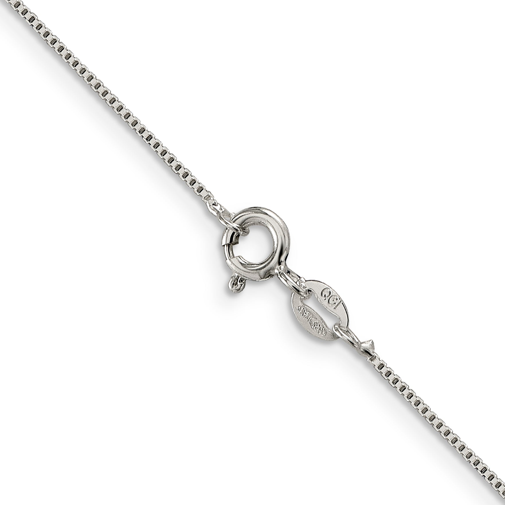 Sterling Silver Rhodium-plated .8mm Box Chain