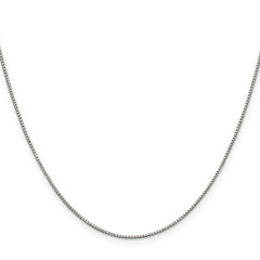 Sterling Silver Rhodium-plated .9mm Box Chain