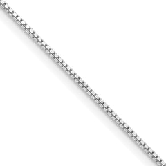 Sterling Silver Rhodium-plated .9mm Box Chain with a 4 inch extention