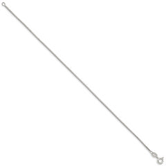 Sterling Silver 1.1mm Box Chain Anklet