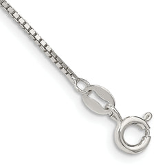 Sterling Silver 1.1mm Box Chain Anklet