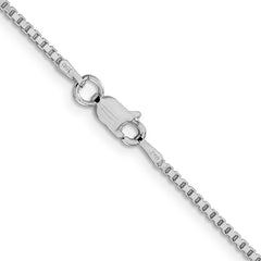 Sterling Silver Rhodium-plated 1.5mm Box Chain