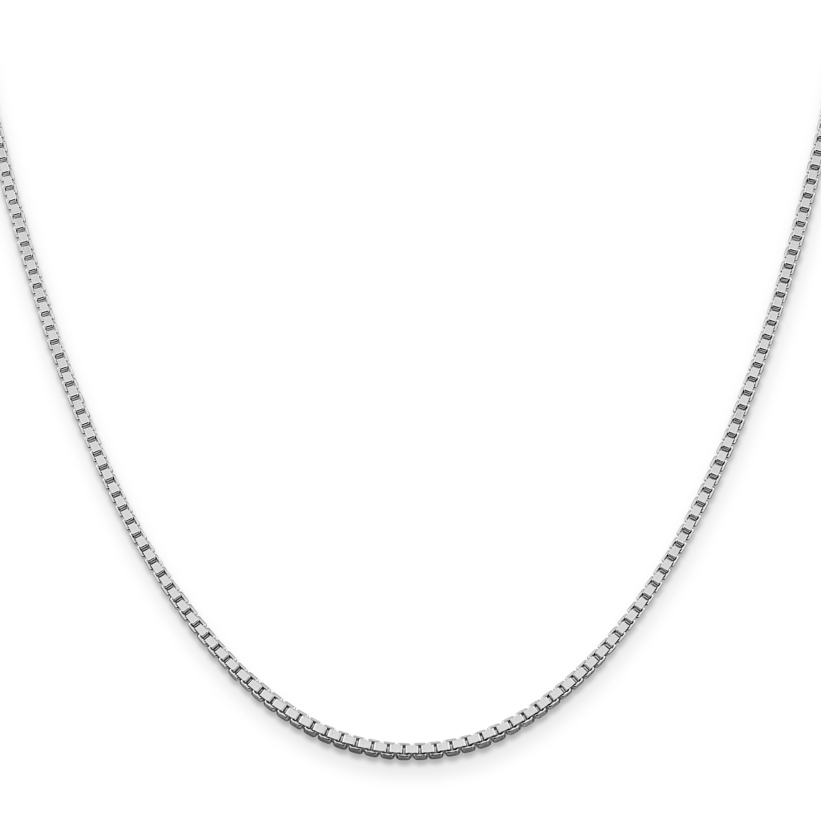 Sterling Silver Rhodium-plated 1.75mm Box Chain