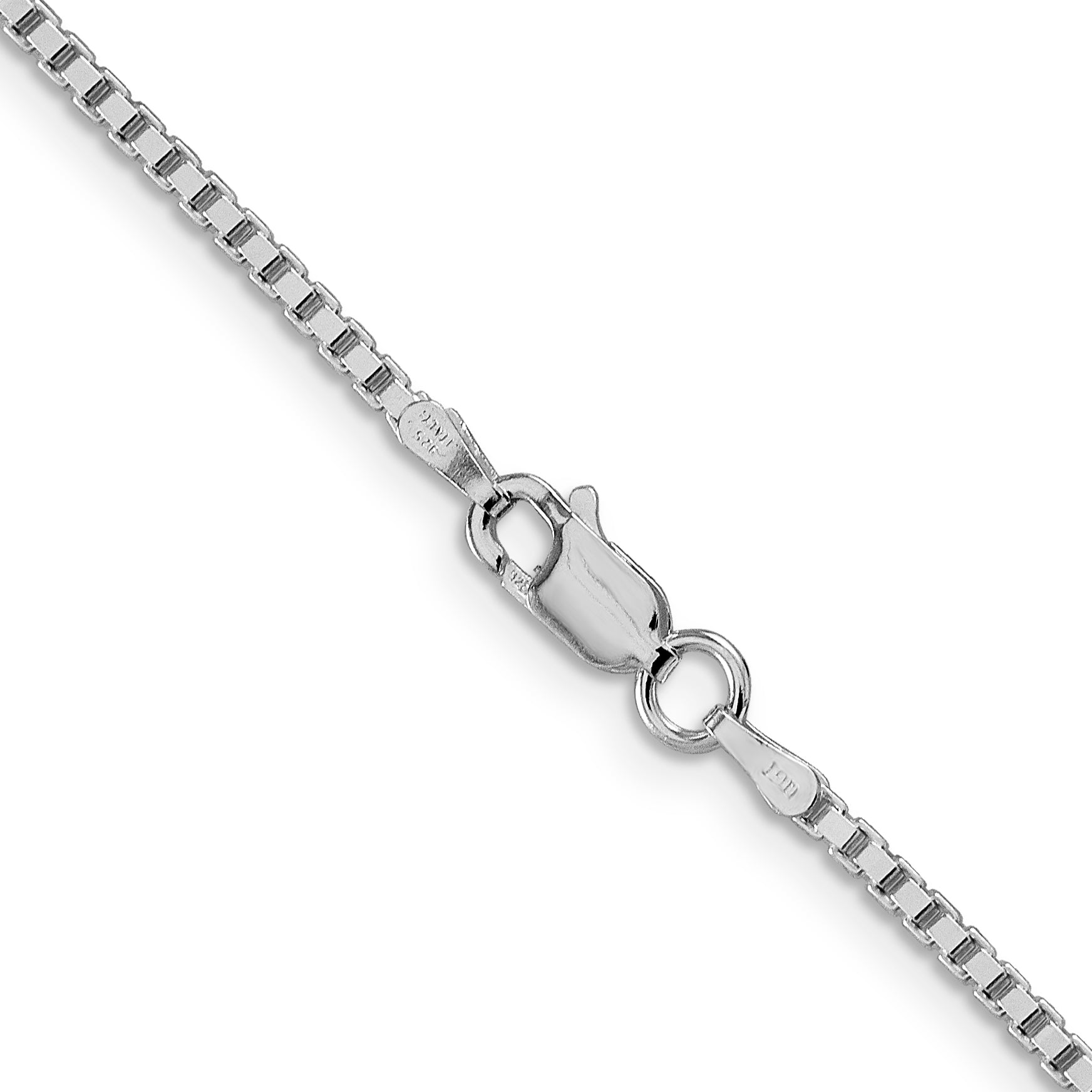 Sterling Silver Rhodium-plated 1.75mm Box Chain