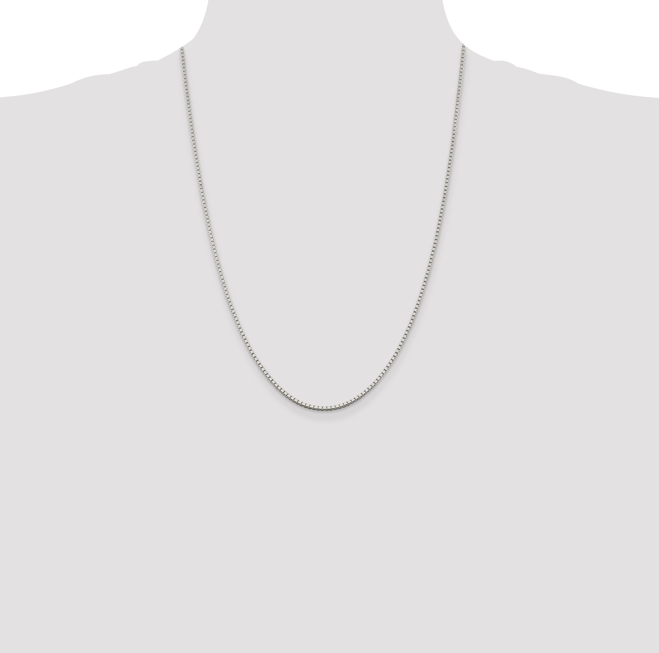 Sterling Silver Rhodium-plated 1.75mm Box Chain