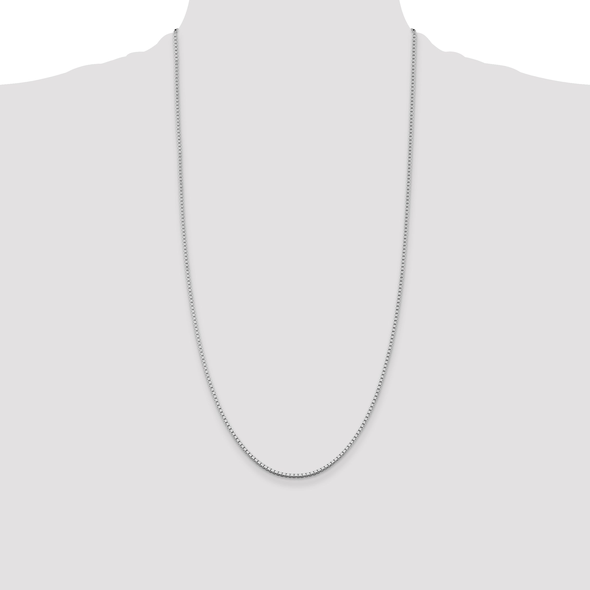 Sterling Silver Rhodium-plated 1.75mm Box Chain